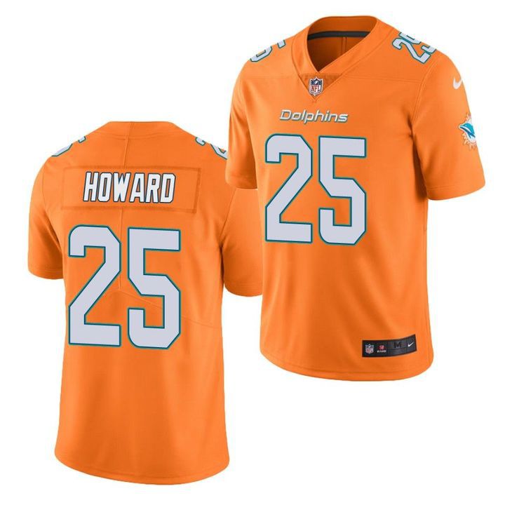 Men Miami Dolphins #25 Xavien Howard Nike Orange Color Rush Limited NFL Jersey